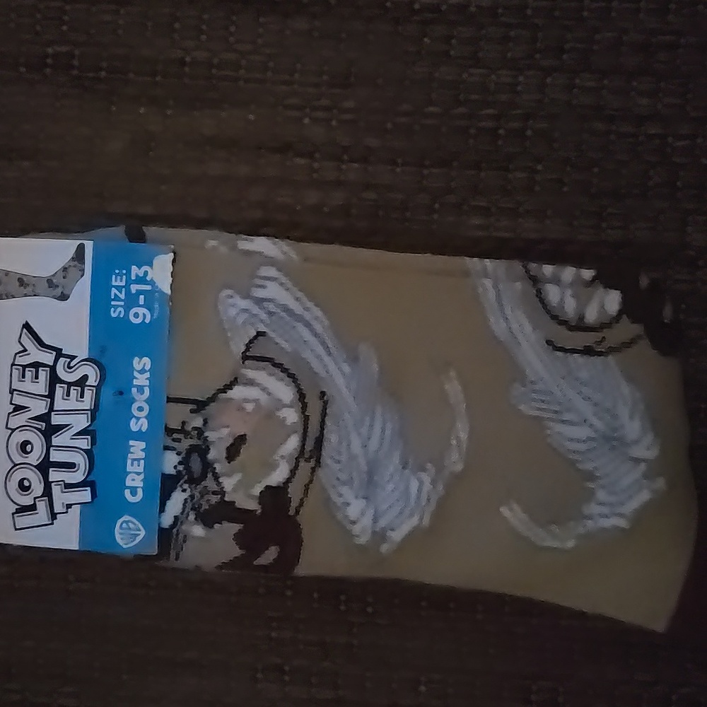 Warner Bros. Looney Tunes Crew Socks - Tan and Brown